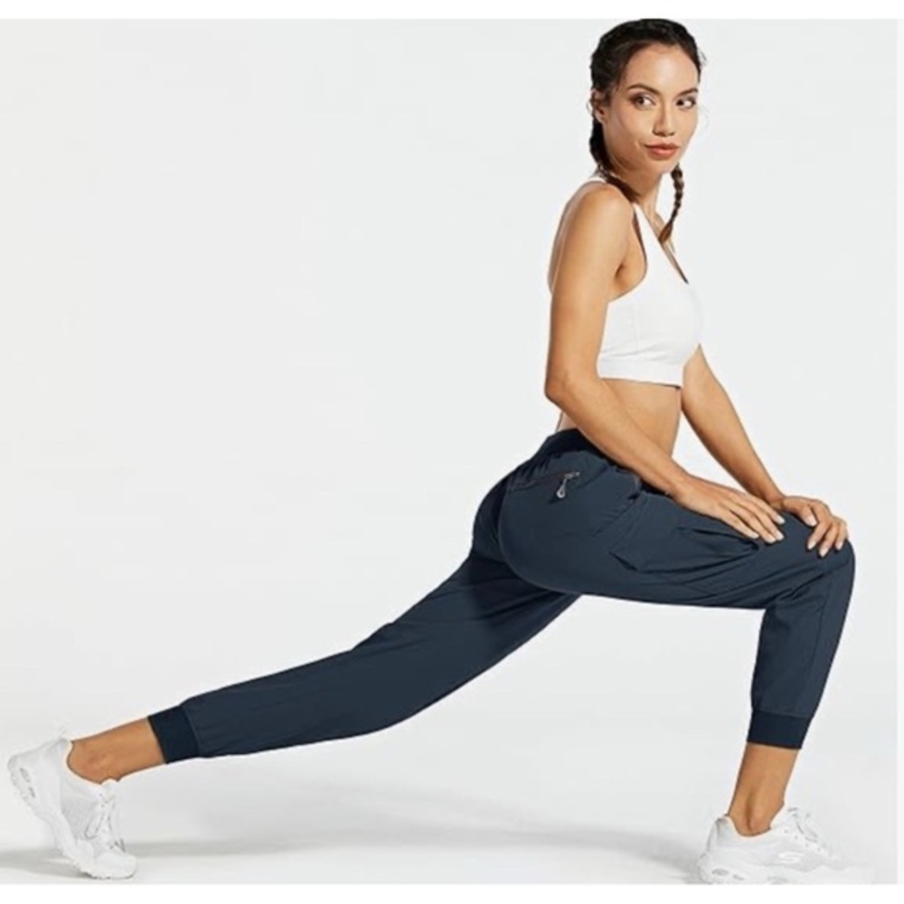 Libin Women's Navy Cargo Joggers Lightweight Quick Dry Hiking Pants Athletic SzM